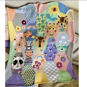 El Örgüsü Koton Patchwork Tasarım Bebek Battaniyesi