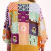El Örgüsü Koton Patchwork Oversize Renkli Tasarım Hırka - Thumbnail Image 4