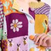 El Örgüsü Koton Patchwork Oversize Renkli Tasarım Hırka - Thumbnail Image 6