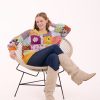 El Örgüsü Koton Patchwork Oversize Renkli Tasarım Hırka - Thumbnail Image 8