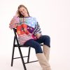 Kadife Patchwork Tunik Kazak - Thumbnail Image 7