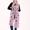 Lila Alpaka Çiçekli Atkı Bere Eldiven Set - Thumbnail Image 9