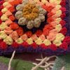 Hand‑Knitted Velvet Patchwork Chunky Throw Blanket - Thumbnail Image 5