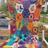 Floral Hexagon Patchwork Throw – Heirloom Edition - Thumbnail Image 1