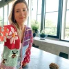Handknit Velvet Patchwork Cardigan - Thumbnail Image 5